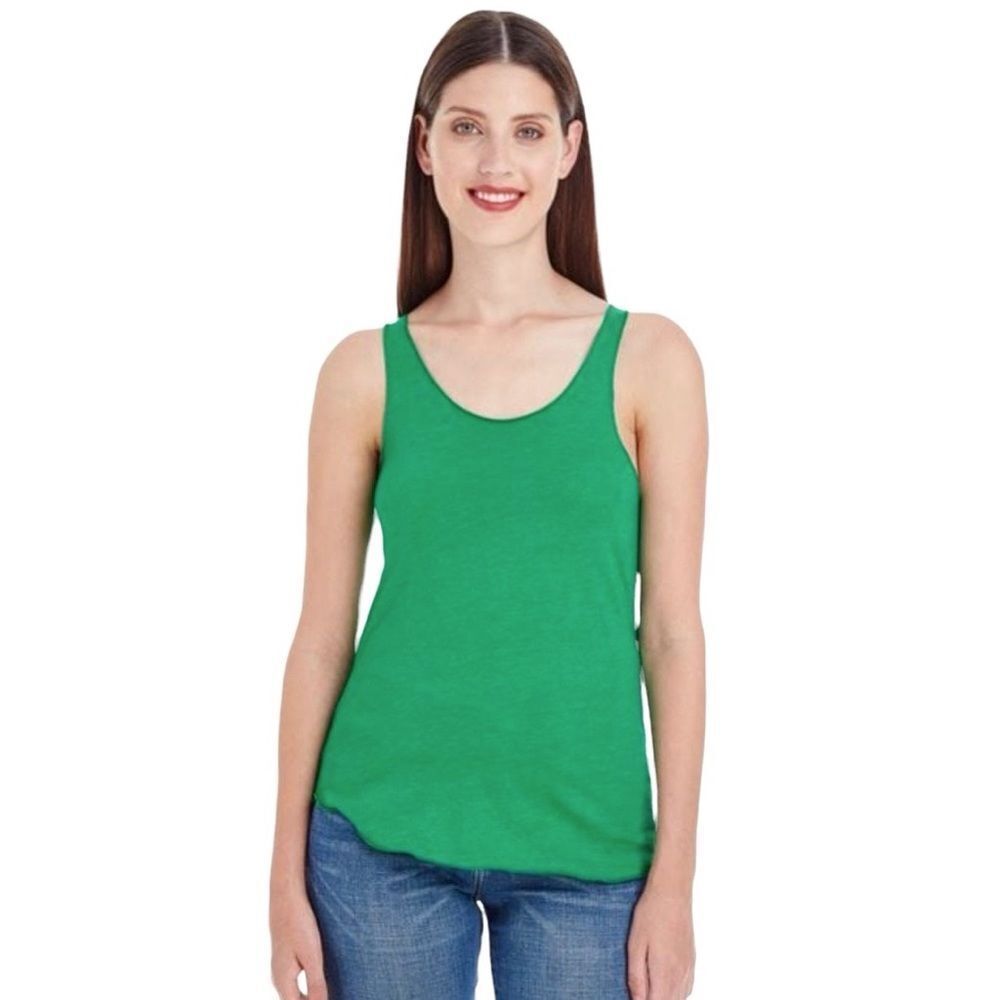 American Apparel 50/50 Collection Racerback Tank Top Kelly Green Sz Extra Small